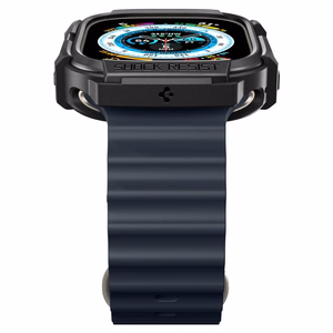 Spigen Rugged Armor -suojakuori Apple Watch Ultra 49 mm -mallille, mattamusta