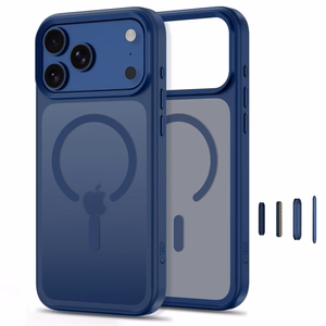 Tech-Protect Magmat MagSafe CC -suojakuori iPhone 18 Pro Max / 17 Pro Max -malleille, mattatummansininen