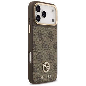 GUESS Suojakuori IPHONE 17 Pro Max MagSafe GUHMP17XP4GRMDEW (PU W/ 4G Strass Logo) ruskea