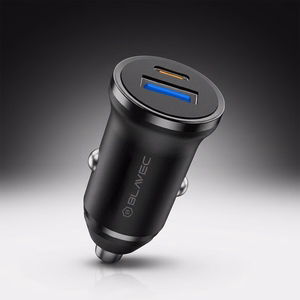 Blavec autolaturi BS-01B-C Road - USB + Type C - QC 3.0 18W PD 20W ja Type C - Type C -kaapeli (CCBS01BCR-UCB) musta