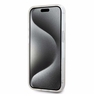 DKNY IML Ruudullinen Mono-kuvio ja Painetut Raidat MagSafe Suojakuori iPhone 15 / 14 / 13:lle - vaaleanpunainen