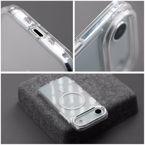 Case for iPhone 17 Frame Clear Hybrid Mag Cover compatible with MagSafe transparent