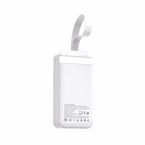 Wozinsky W8-W 30000mAh 30W varavirtalähde, 2x USB-A, USB-C, taskulampulla, valkoinen