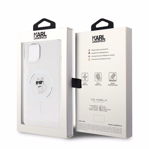 Karl Lagerfeld Suojakuori iPhone 15 Plus 6,7 KLHMP15MHFCCNOT läpinäkyvä HC MagSafe IML C