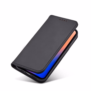 Magneettikorttikotelo iPhone 12 Pro Max Kotelo kortti lompakko kortin haltija Musta