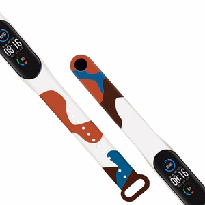 Hihna Moro bändi Xiaomi Mi Band 3 / 4 silikonihihna katsella rannekoru kuvio 8