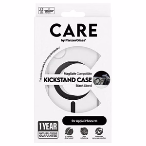 CARE by PanzerGlass Feature Kickstand suojakuori iPhone 16 6.1' musta/musta MagSafe 1321