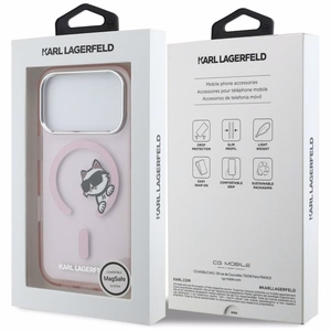 Karl Lagerfeld IML Peekaboo MagSafe Suojakuori iPhone 17 Prolle - Vaaleanpunainen