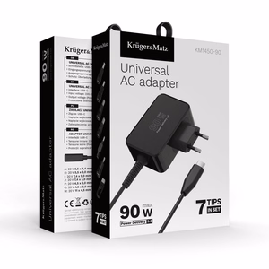Kruger&Matz-yleislaturi kannettaville tietokoneille, 90 W, musta