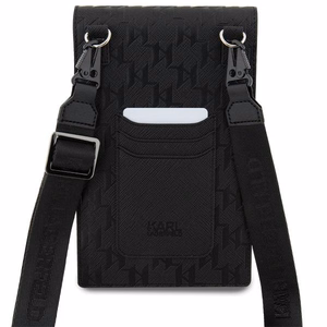 Karl Lagerfeld Suojakuori KLWBSAKHPCK Handbag - Musta Saffiano Monogram Choupette