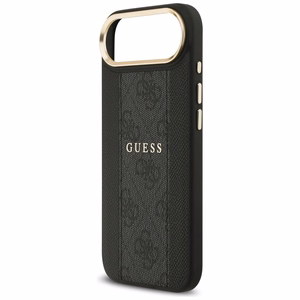 Guess-kuori iPhone 17 Air HC MAGSAFE PU W/ 4G PU STRIPE musta