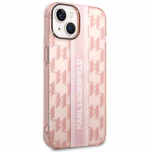 Karl Lagerfeld KLHCP14MHKLSPCP iPhone 14 Plus 6.7 "kovakotelo vaaleanpunainen / vaaleanpunainen Mono pystysuora raidoitus