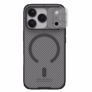 Nillkin CamShield Pro MagSafe-yhteensopiva suojakuori iPhone 17 Pro Max:lle - läpinäkyvä musta