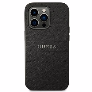 Guess Saffiano-hihnallinen kotelo iPhone 14 Pro - musta