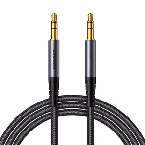 Joyroom stereo audiokaapeli AUX 3.5 mm mini jack 1.2m musta (SY-A08)