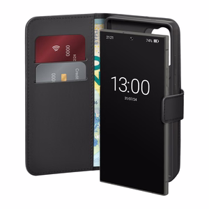 Puro Eco-Leather kuori Samsung Galaxy S26 Ultra:lle lompakon kanssa - musta