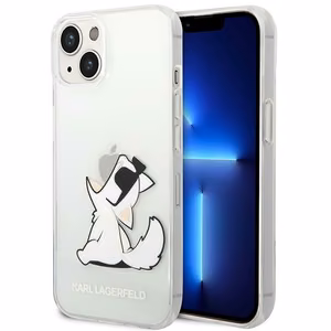 Karl Lagerfeld KLHCP14MCFNRC iPhone 14 Plus 6.7 "kovakotelo selkeä / läpinäkyvä Choupette Fun