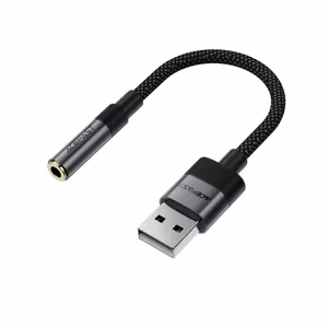 Acefast J13 USB-A to 3.5mm mini jack adapter - black