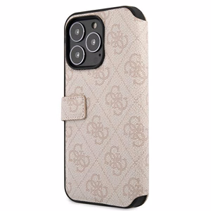 Guess GUBKP13X4GMGPI iPhone 13 Pro Max 6.7" Vaaleanpunainen/Vaaleanpunainen Lompakkokuori 4G Big Metal Logo