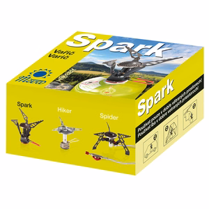 Meva SPARK retkikaasukeitin kierre- tai venttiilikaasupatruunoille, 2,6 kW, 80 g