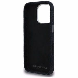 Karl Lagerfeld FW Jeans Signature Logo Suojakuori iPhone 16 Pro Max - musta
