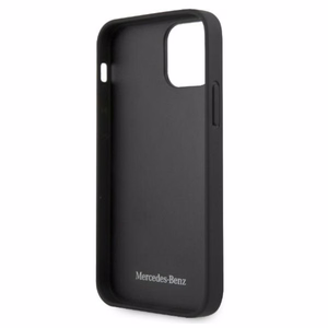 Mercedes nahkakotelo tähdet kuvio iPhone 12 Pro Max - musta