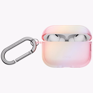 Uniq Iridescia Hang suojakuori AirPods Pro 3:lle - läpinäkyvä vaaleanpunainen