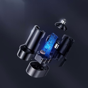 Joyroom nopea autolaturi 5x USB 6.2 A jatkokaapelilla musta (JR-CL03)