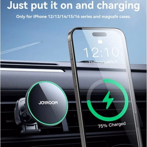 Joyroom JR-ZS412 holder with Qi2 15W charger, car, for air vent - black