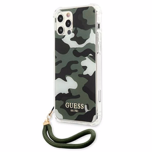 Guess GUHCP12MKSARKA iPhone 12/12 Pro 6.1" vihreä/khaki kovakotelo Camo Collection