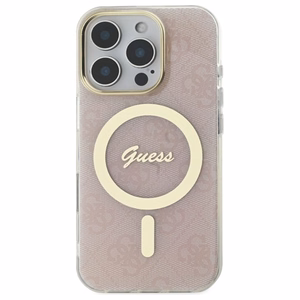 Guess IML 4G MagSafe Suojakuori iPhone 16 Pro Max:lle - Vaaleanpunainen