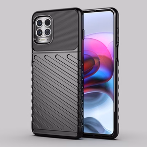 Thunder Case Joustava Kova Rugged Cover TPU Kotelo Motorola Moto G100 / Edge S musta