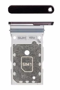 SIM-kortin pidike Samsung S908 S22 Ultra Dual Phantom Black alkuperäinen (service pack)