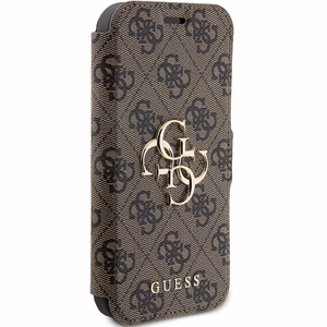 Guess 4G Metal Logo suojakuori iPhone 15 Pro:lle - ruskea