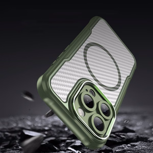 Leading Series MagSafe Silikoninen Suojakuori iPhone 16 Pro Max:lle - Vihreä
