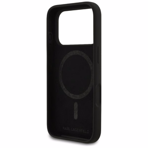 KARL LAGERFELD suojakuori iPhone 17 Pro MagSafe-yhteensopiva KLHMP17LSKIGROK (Silicone W/ KL Sketch & Logo) musta
