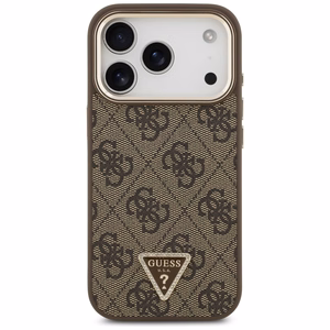 GUESS Suojakuori IPHONE 17 Pro MagSafe GUHMP17LP4GTDGMW (4G PU W/ Triangle Logo) kultainen ruskea