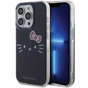 Hello Kitty IML Kitty Face Suojakuori iPhone 15 Pro:lle - musta