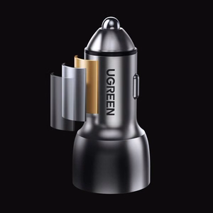 Ugreen autolaturi USB / USB Type C Quick Charge 3.0 Power Delivery 36W 3A harmaa (CD213 60980)