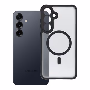 Suojakuori Samsung S25 PLUS:lle Full Matte Mag Cover yhteensopiva MagSafe musta