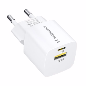 Wozinsky WWCEAC GaN USB-A USB-C 33W Wall Charger - White
