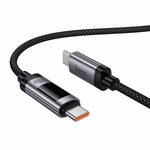 Kaapeli USB-A USB-C Hoco PD 6A 240W 1,2 m U148 digitaalinäytöllä musta