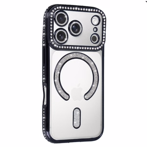 Bling MagSafe Suojakuori iPhone 17 Pro:lle musta