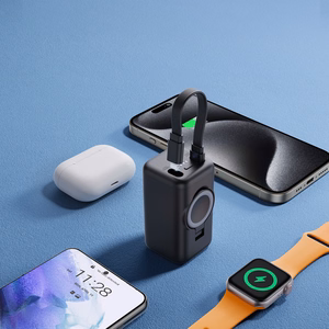 Joyroom JR-W13 5000mAh langaton virtapankki Apple Watchille + USB-C ja Lightning - musta
