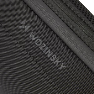 Wozinsky Premium yksiolkainen varkaudenestävä kaupunkiselkäreppu järjestäjällä ja USB:llä - Musta