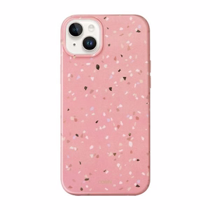 Uniq Coehl Terrazzo kotelo iPhone 14 - vaaleanpunainen
