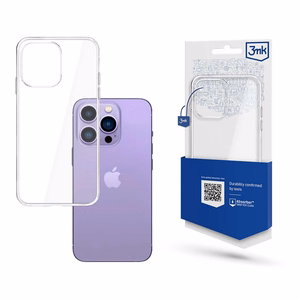 iPhone 14 Pro silikonikotelo 3mk Clear Case -sarjasta - läpinäkyvä - läpinäkyvä