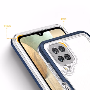 Kirkas 3in1 Asia Samsung Galaxy A22 4G kehys geelisuojus sininen
