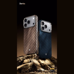 Sininen Benks Magnetic Armor Air Armor Grid 600D kevlar- ja metallikehyksinen suojakuori (C.K.FL.AP.BE.0072) malleihin iPhone 18 Pro / iPhone 17 Pro