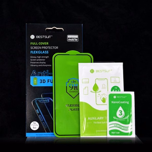 5D Full Glue Hybrid Glass for iPhone 13/13 PRO/14/16e / 17e (SE 4 2025) Bestsuit Flexible black